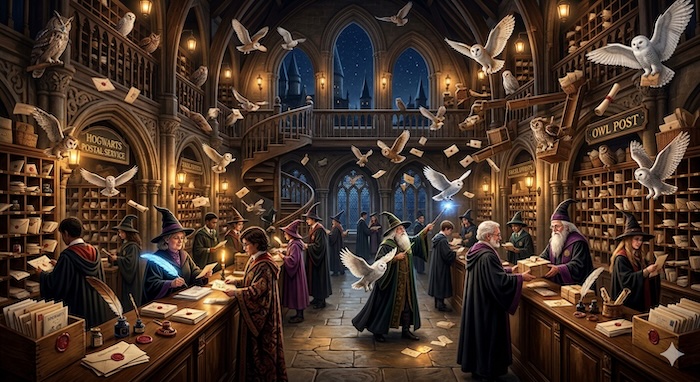 Mail Potter Visual: Owl Post Office